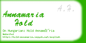 annamaria hold business card